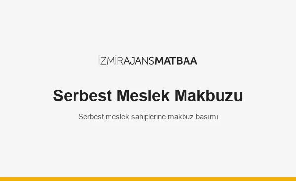 serbest meslek makbuzu basımı örneği
